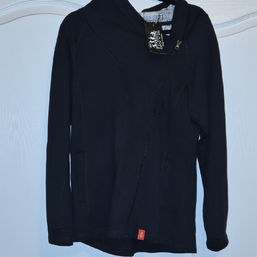 The Beatles Black Asymmetrical Zip Hoodie